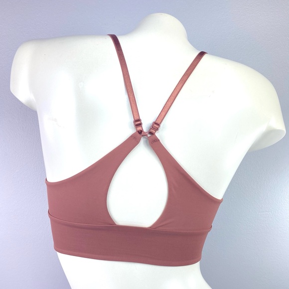 XS VS Deep Metal V Plunge Rhinestone Pink Bra - Picture 4 of 5